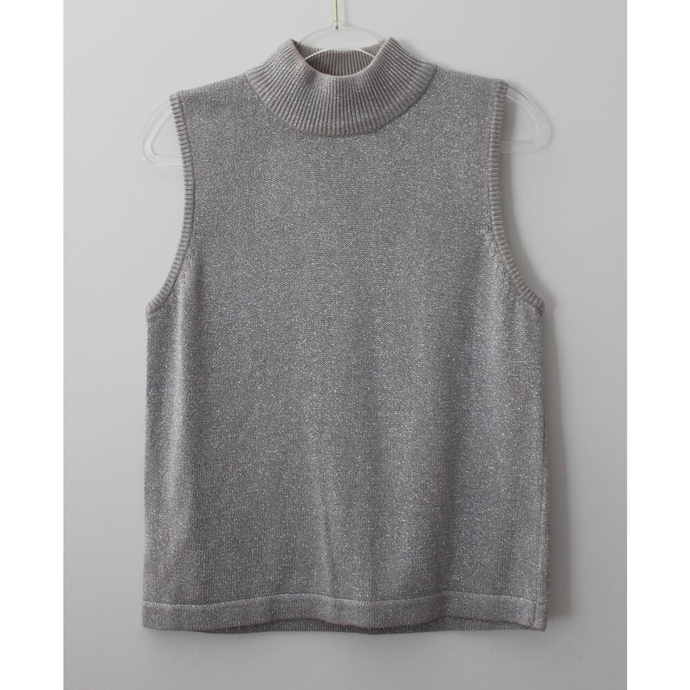 Knight's Ltd. Womens Sleeveless Turtleneck Top Grey Size M Pre-Owned